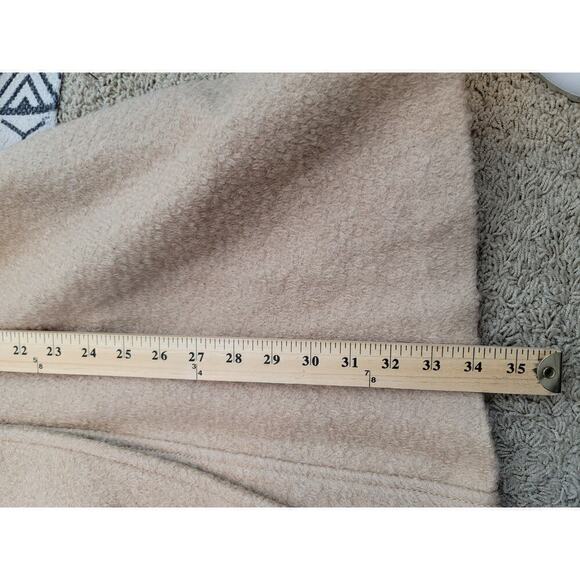 GUESS WOOL BLEND DOUBLE BREASTED CAMEL TAN PEA COAT, SZ SMALL - Picture 13 of 14